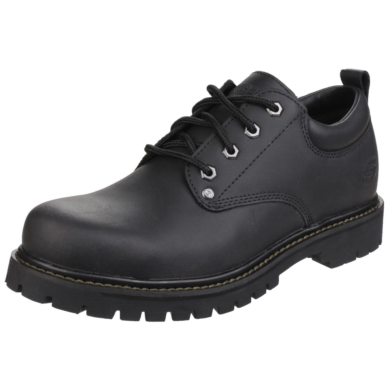 Skechers Tom Cats Chaussures En Cuir Noir À Lacets Pour Hommes