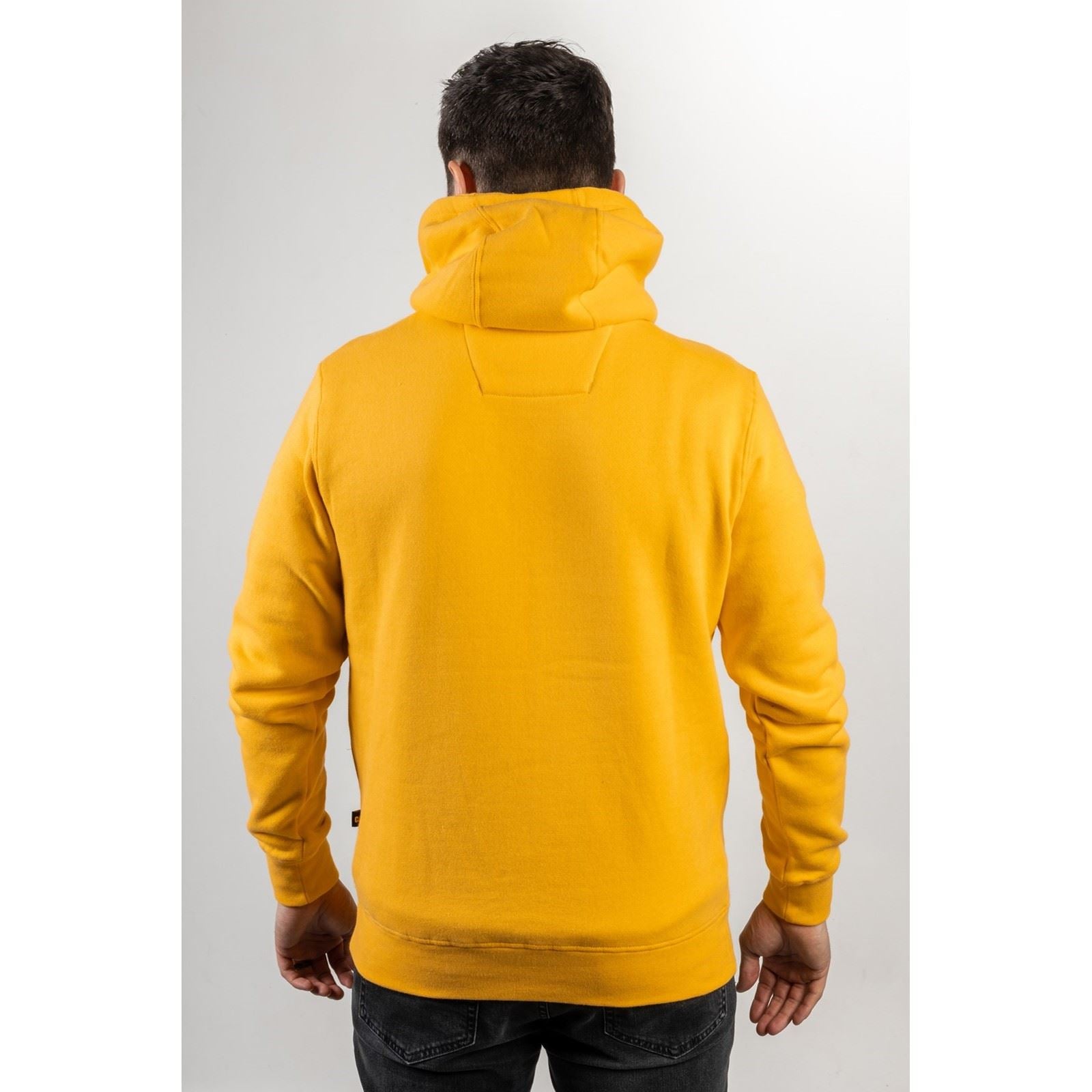 Caterpillar Trademark Sweat À Capuche Jaune En Coton Pour Homme