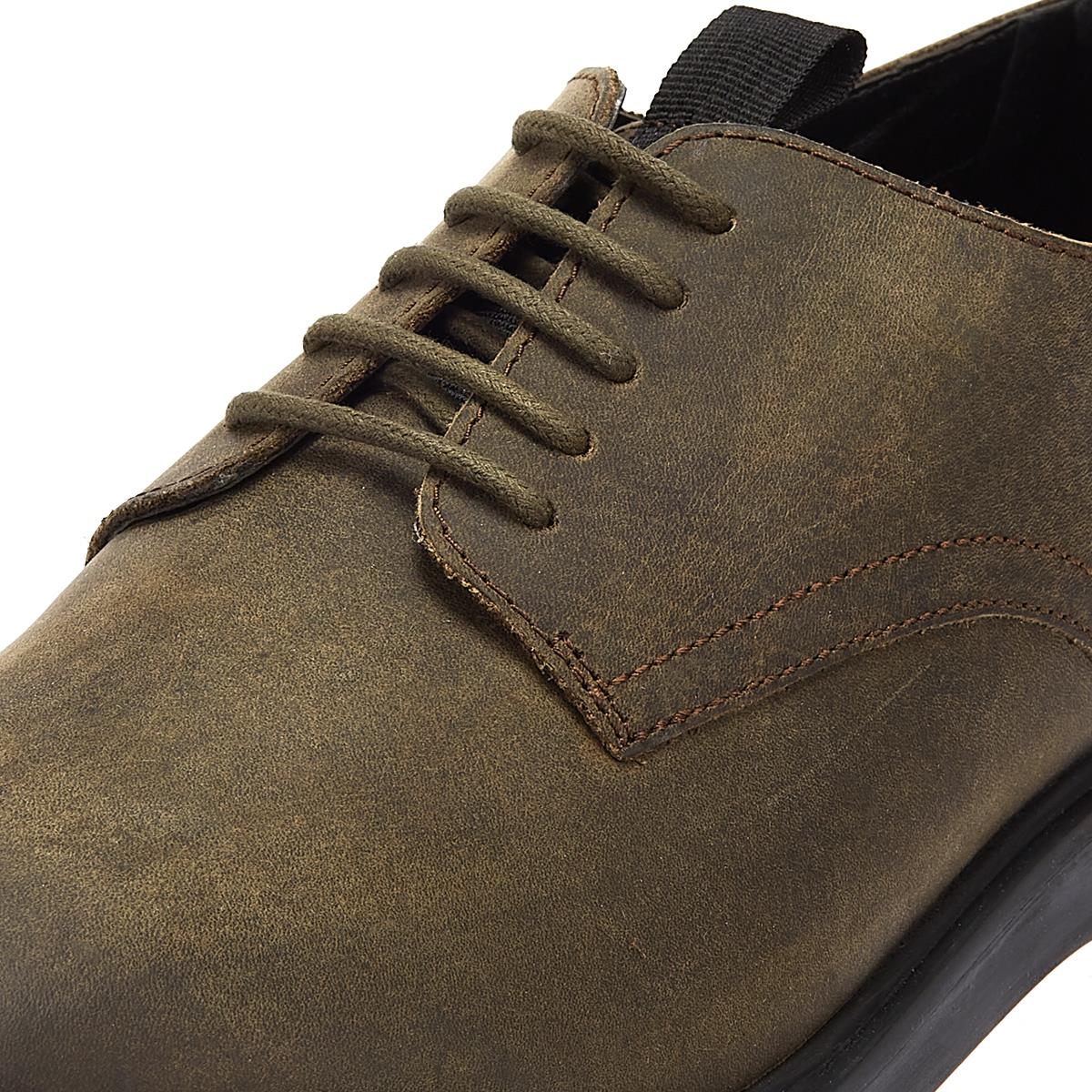 Hudson Chaussures À Lacets Vertes En Cuir Kaki Pour Hommes De Barnstable