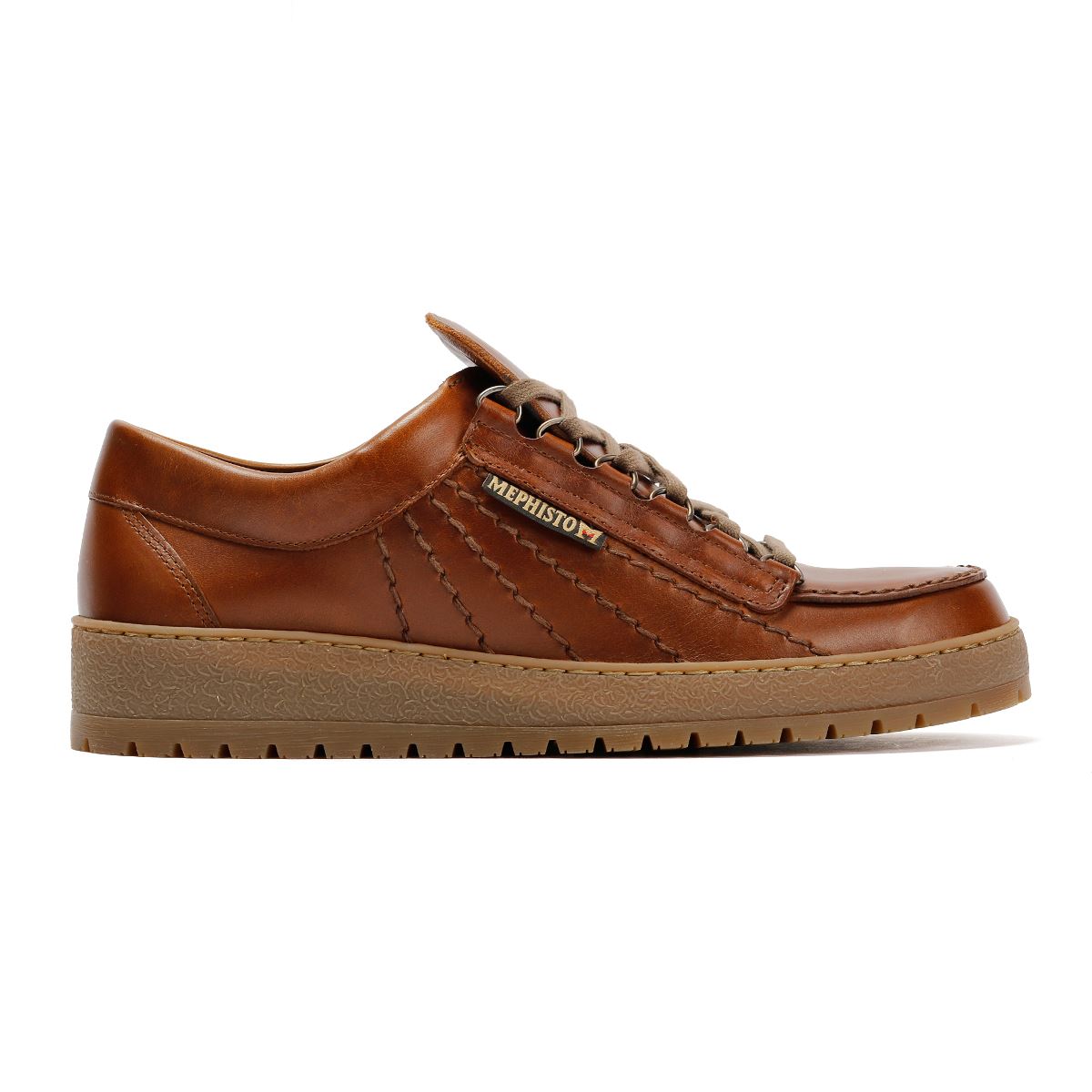 Mephisto Rainbow Heritage 4778 Chaussures En Cuir Pour Hommes Brunes À Lacets