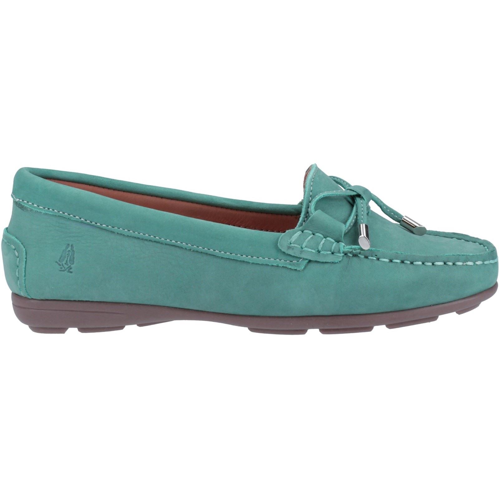 Hush Puppies Maggie Mocassins En Cuir Bleu Ciel Pour Femmes