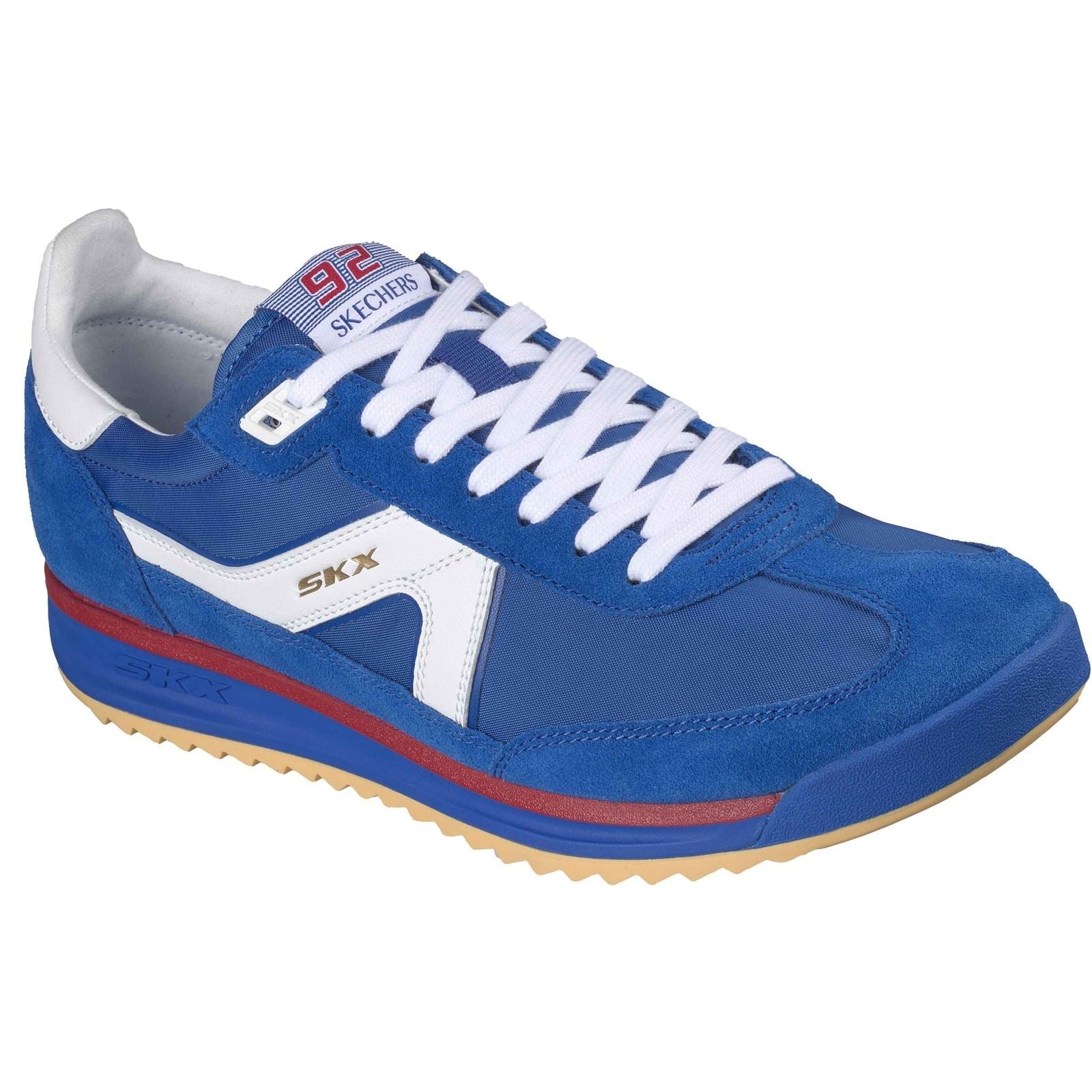Skechers SKX 92 Spective Baskets En Cuir Pour Hommes Bleues/Multicolores