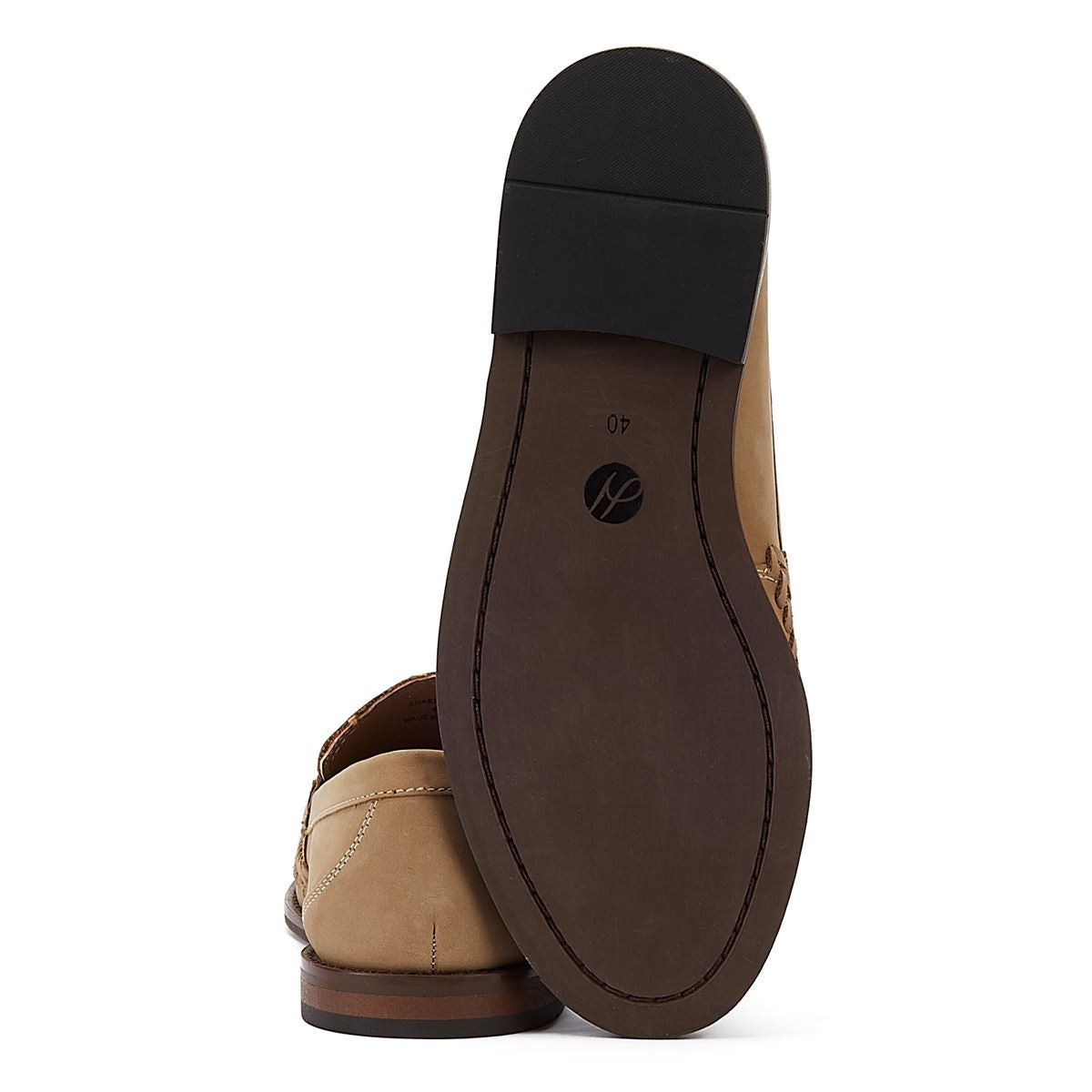 H By Hudson Haldon Mocassins En Daim Taupe Pour Hommes Taupe Décontracté