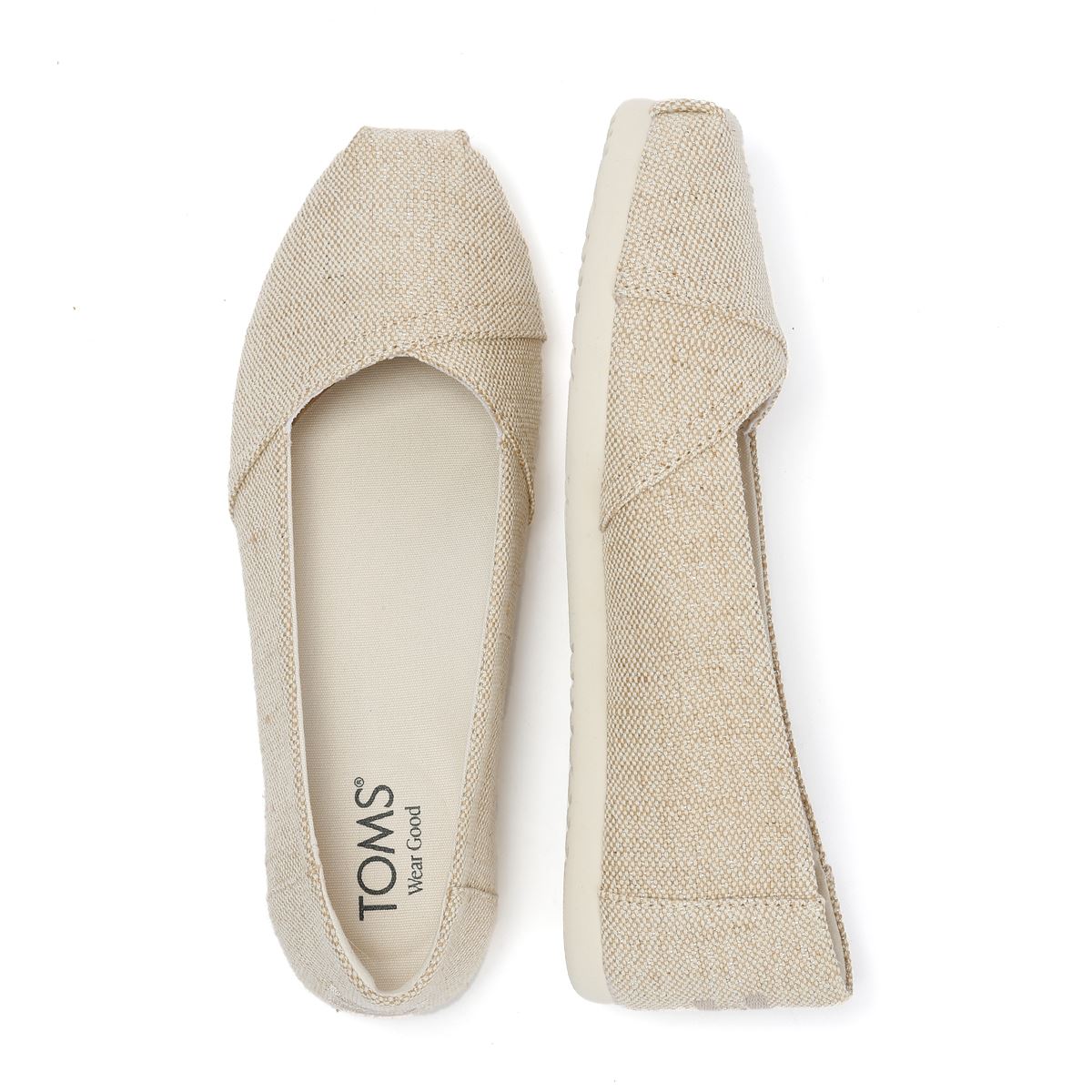 TOMS Alpargata Ballet Espadrilles En Toile Beige Pour Femmes