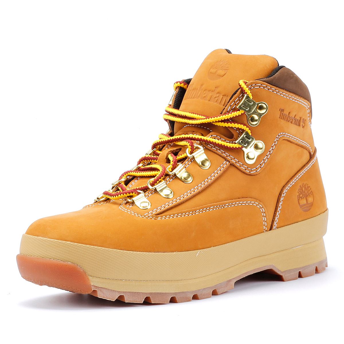 Timberland Euro Hiker Mid Lace Bottes En Cuir Marron Pour Hommes