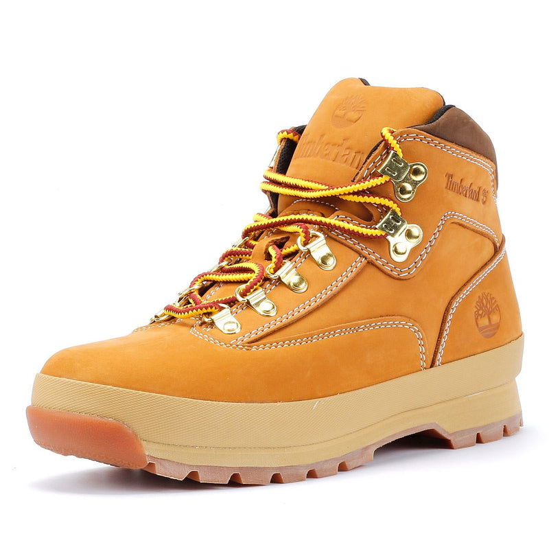 Timberland Euro Hiker Mid Lace Bottes En Cuir Marron Pour Hommes