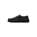 HEYDUDE Wally Sox Chaussures Bateau Noires En Micro-Suède Pour Homme.