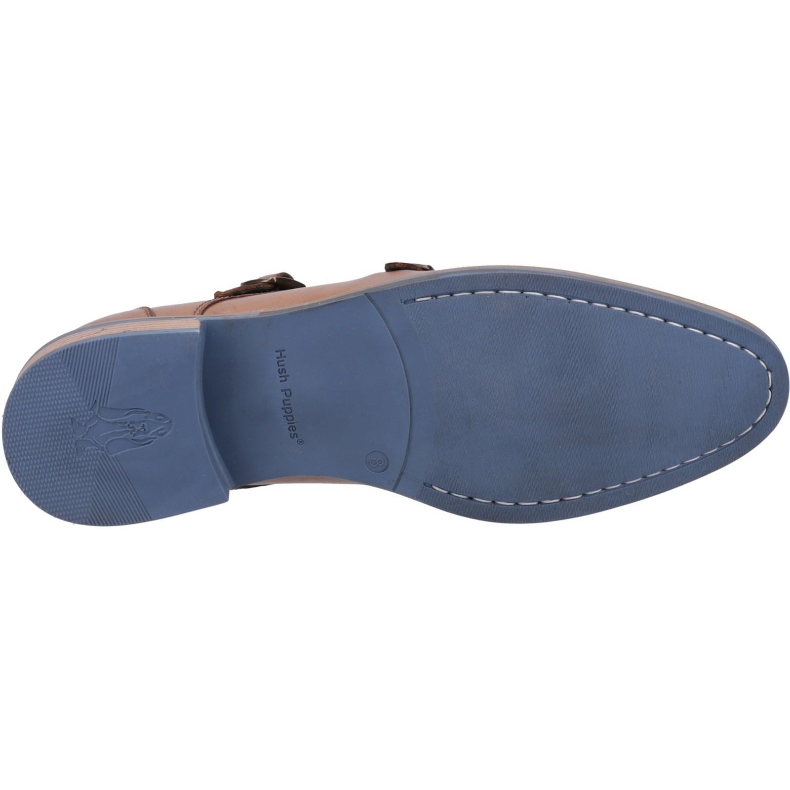 Hush Puppies David Chaussures Double Moine Pour Homme En Cuir Marron