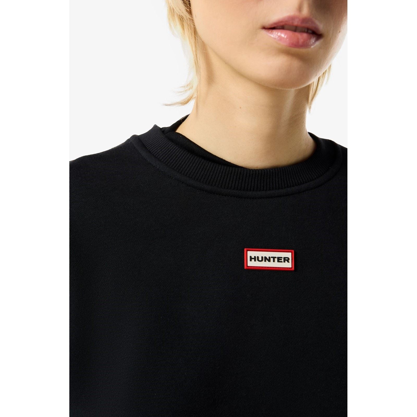 Hunter RL Essentials Crew Sweat-Shirt Noir Pour Femme
