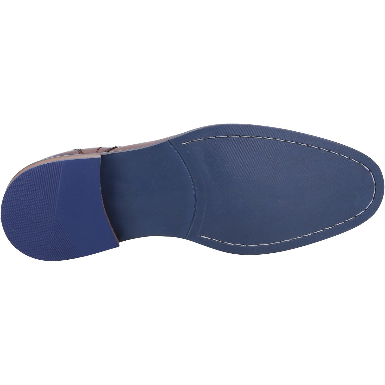 Hush Puppies Damien Lace Up Chaussures En Cuir Pour Homme À Lacets De Couleur Chocolat