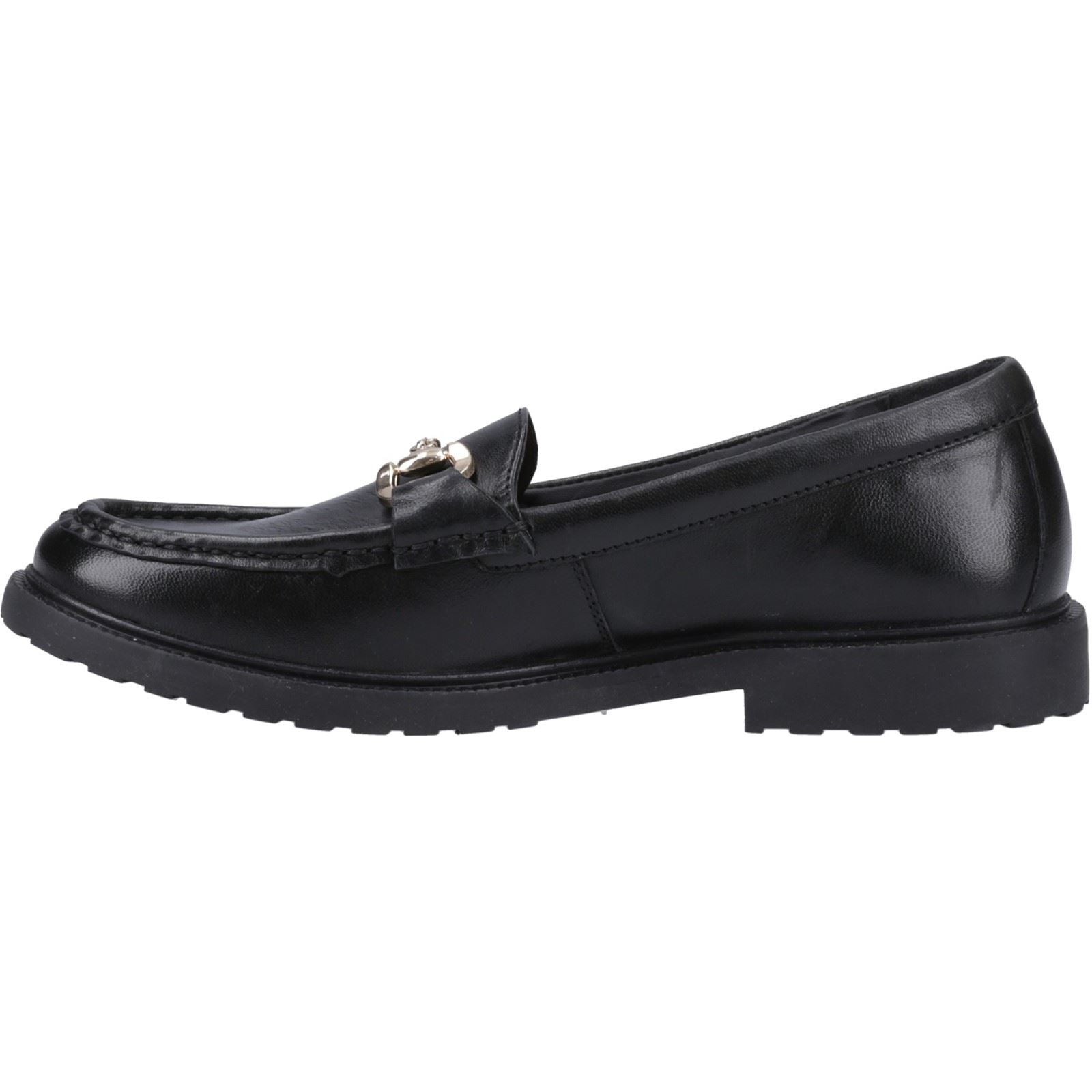 Hush Puppies Verity Snaffle Mocassins Noirs Pour Femmes En Cuir