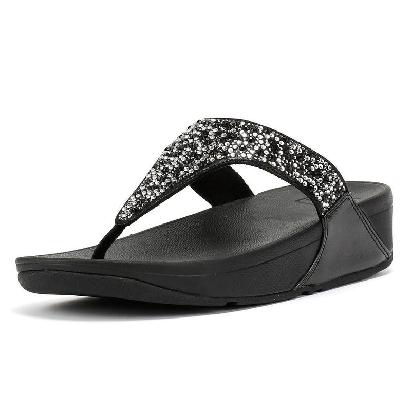 FitFlop Lulu Crystal Mix Sandales Noires Pour Femmes