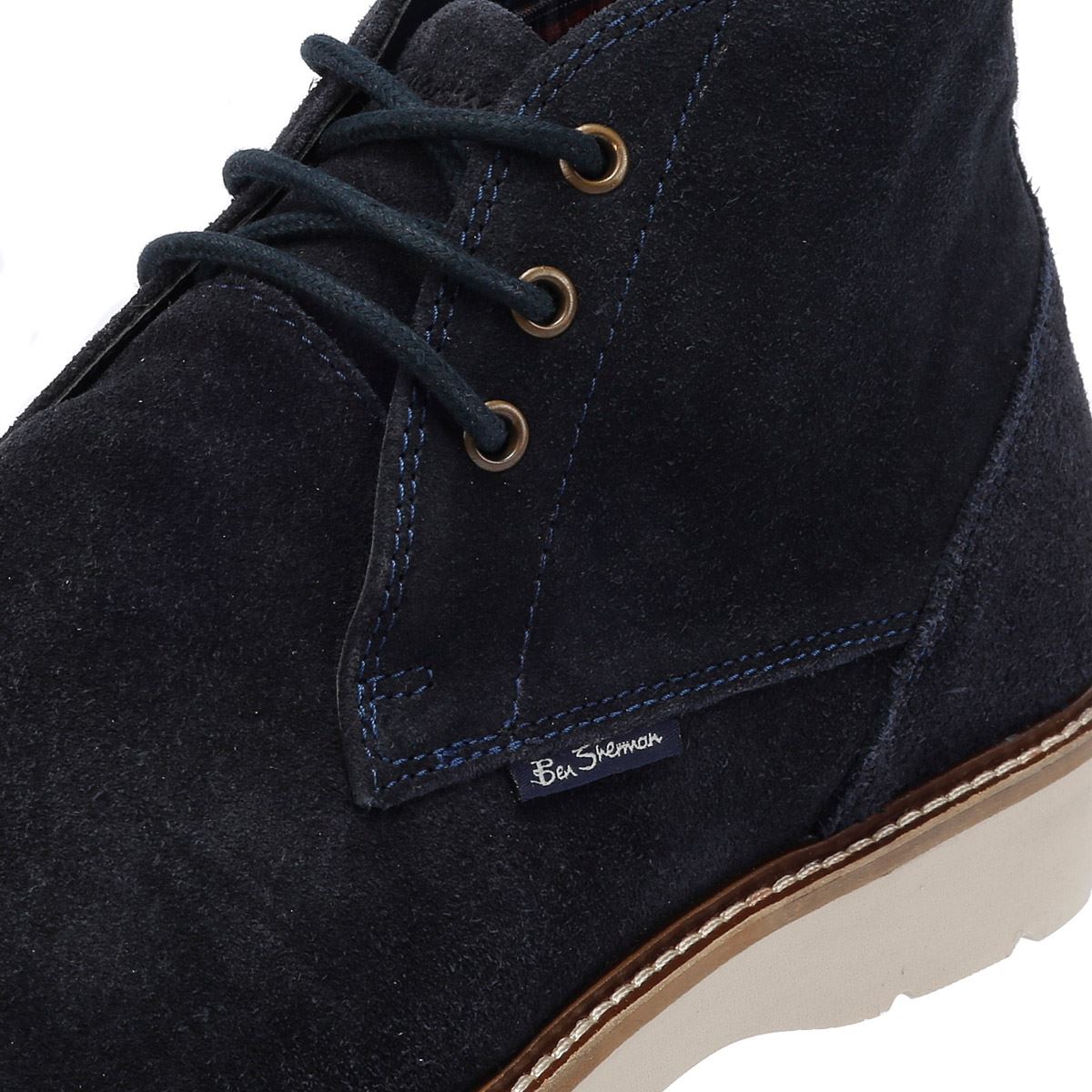 Ben Sherman Hampton Bottes Bleues En Daim Pour Hommes