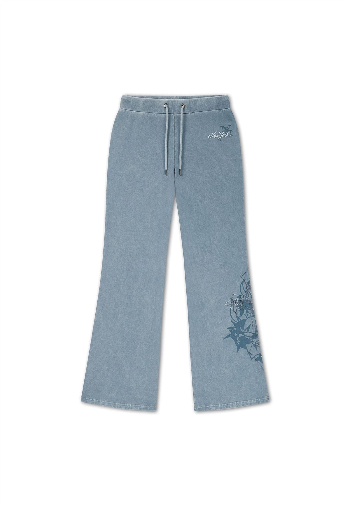 Ed Hardy Cross and Thorn Flared Jogging Bleu Pour Femmes
