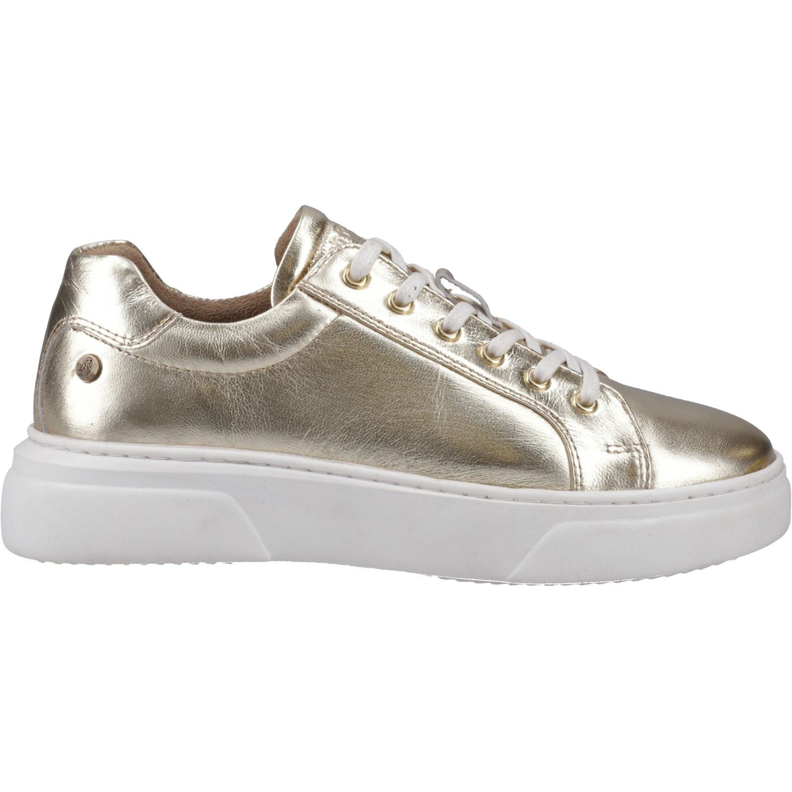 Hush Puppies Kathryn Chaussures De Sport En Cuir Pour Femmes Dorées
