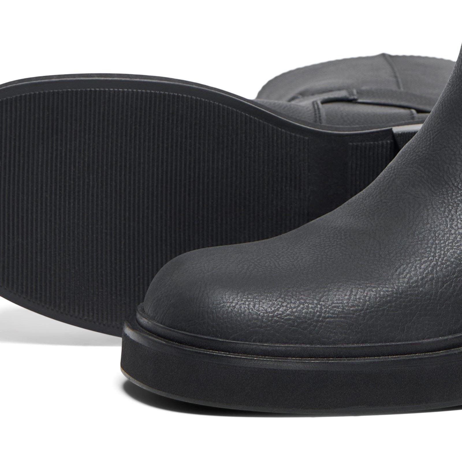 ONLY BUTTER-2 Bottes Noires À Talons En Polyuréthane Pour Femmes Mi-Mollet