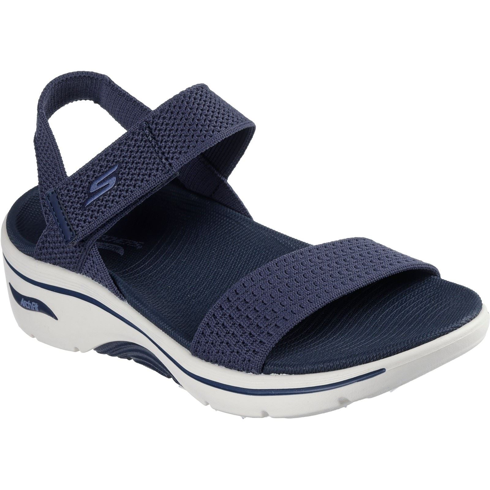 Skechers Go Walk Arch Fit 2.0 Sandales Pour Femmes En Toile Bleu Marine