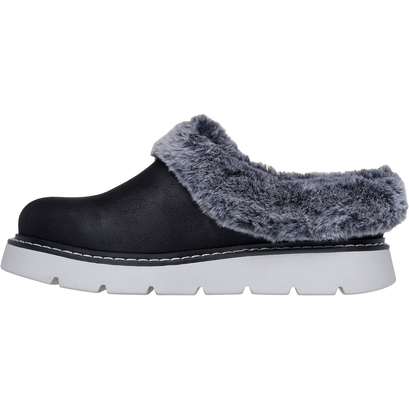 Skechers Keepsakes Lite Cozy Blend Chaussons Noirs En Textile Pour Femme