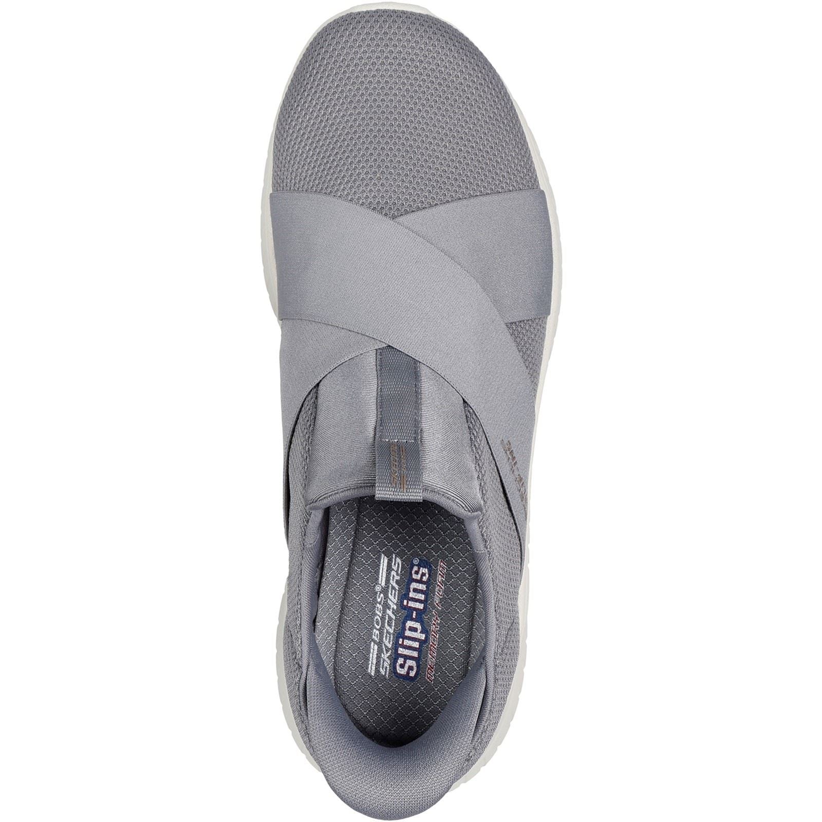 Skechers Bobs Squad Chaos Your Moment Baskets Femme Grises En Textile