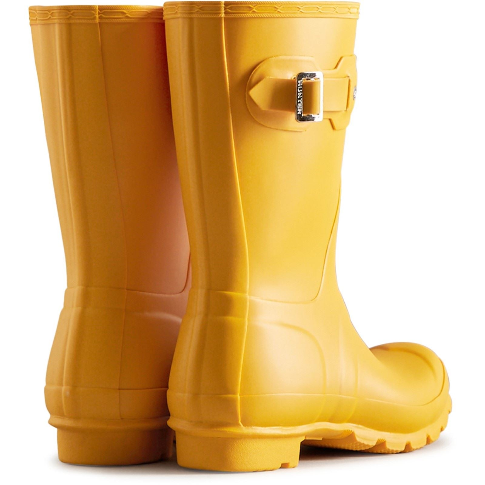 Hunter Original Short Wellington Boots Bottes En Caoutchouc Jaunes Pour Femmes