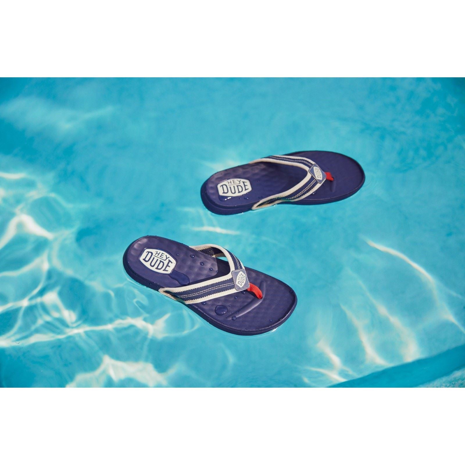 HEYDUDE Myers Flip Sport Mode Sandales Pour Hommes En Bleu Marine/Bleu Marine