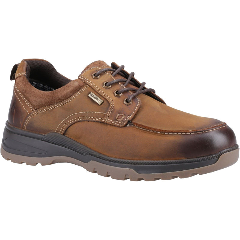 Hush Puppies Percy Chaussures En Cuir Pour Hommes À Lacets Tan