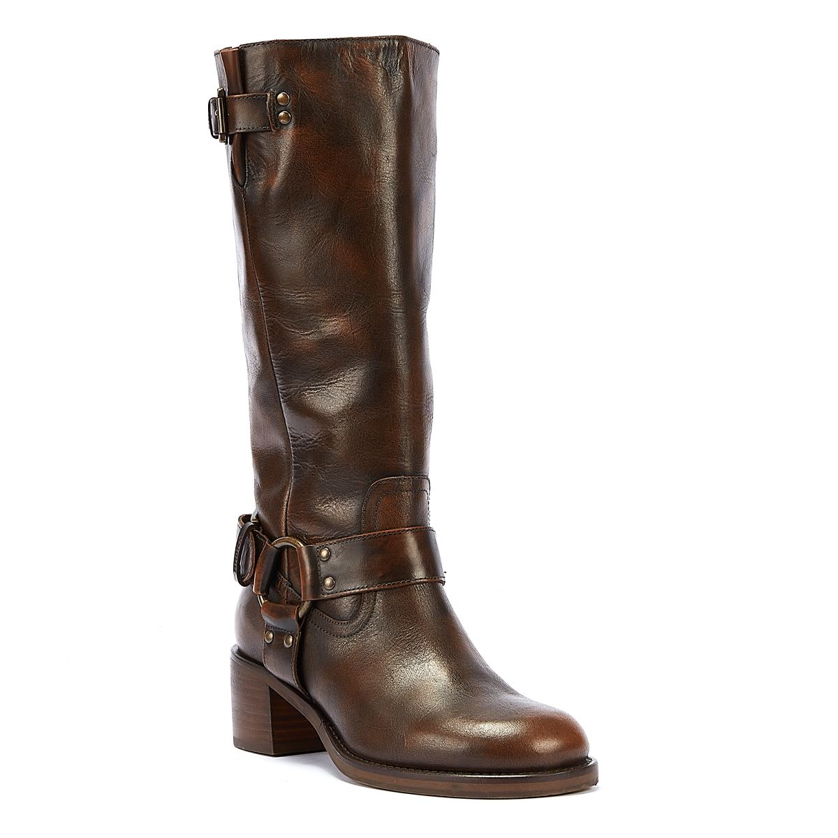 Bronx Bottes Pour Femmes New-Camperos En Couleur Châtaigne