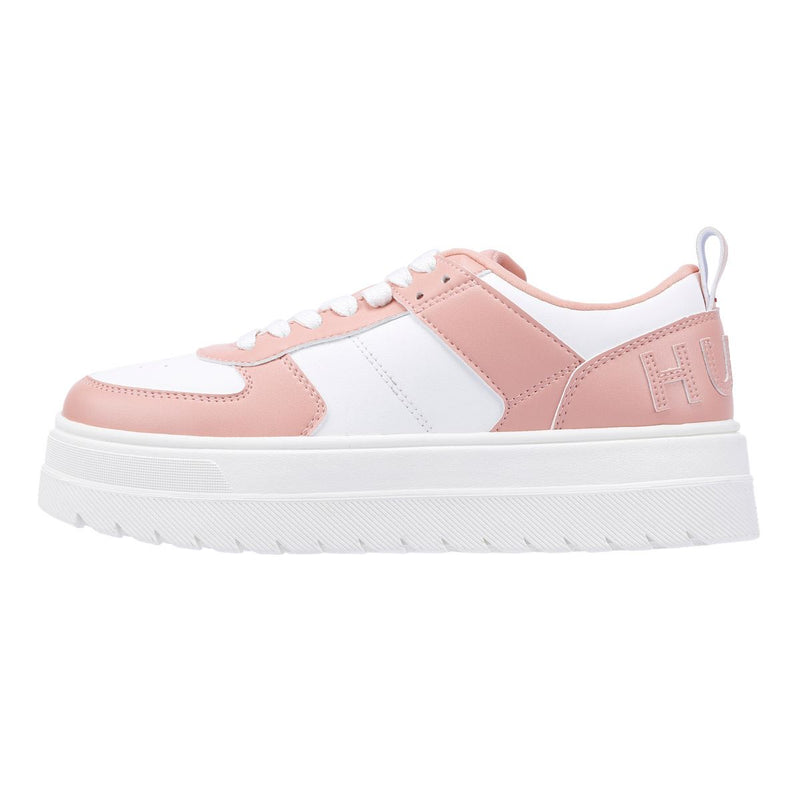 Hugo Lyssa Tennis Baskets Blanches En Cuir Pour Femmes
