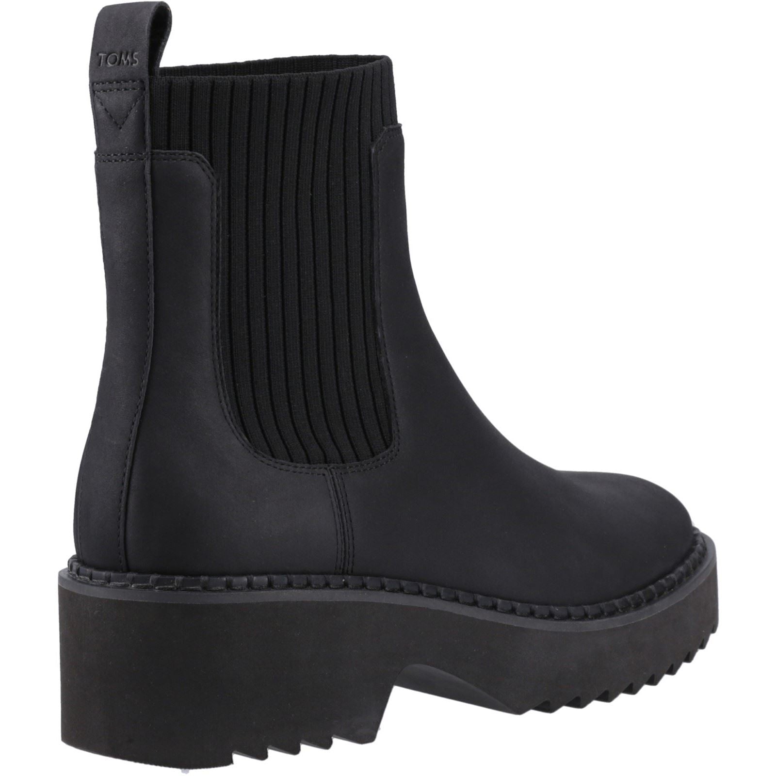 TOMS Millie Bottines À Talons Noires En Cuir Pour Femmes