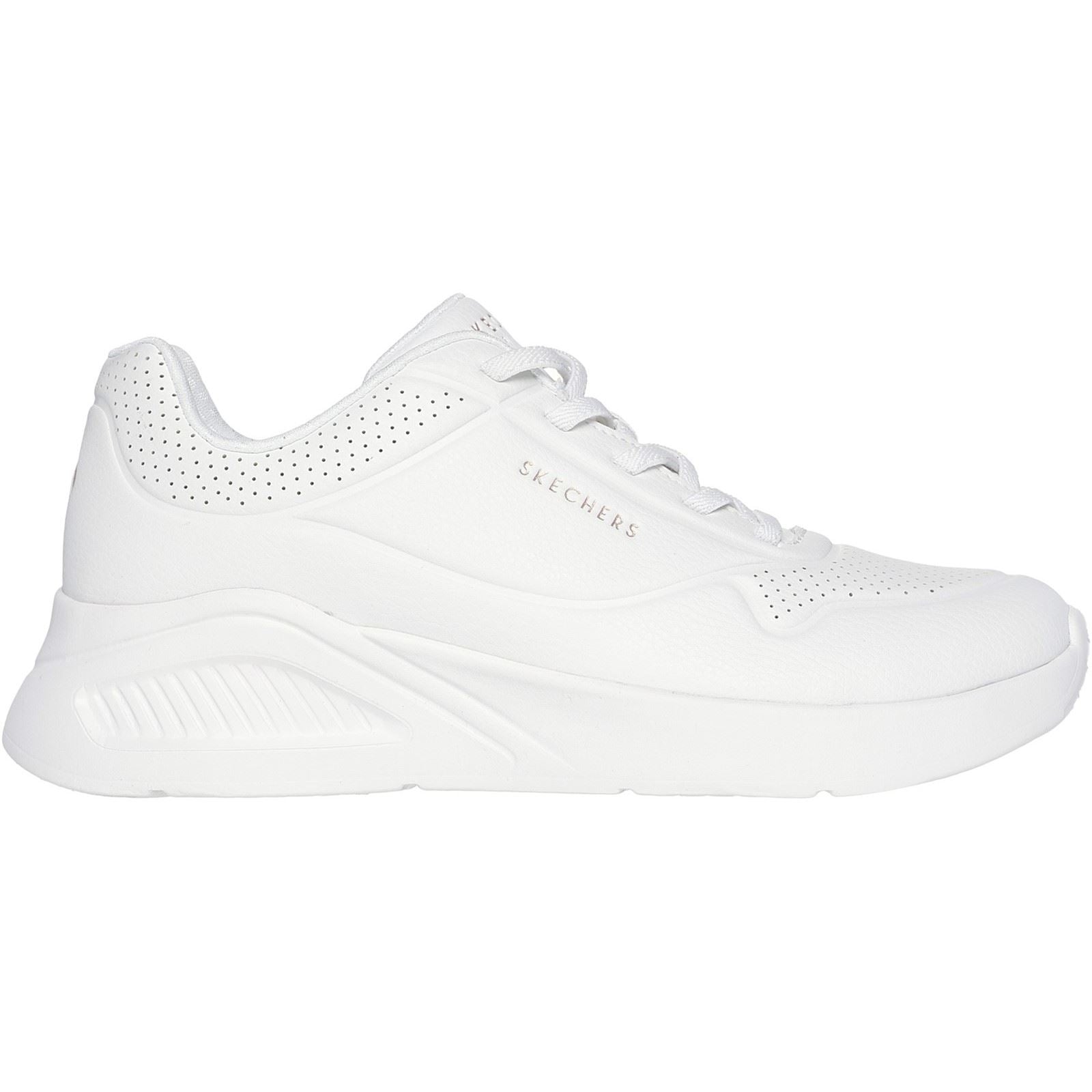Skechers Uno Lite Lite Work Baskets Blanches Pour Femmes En Synthétique