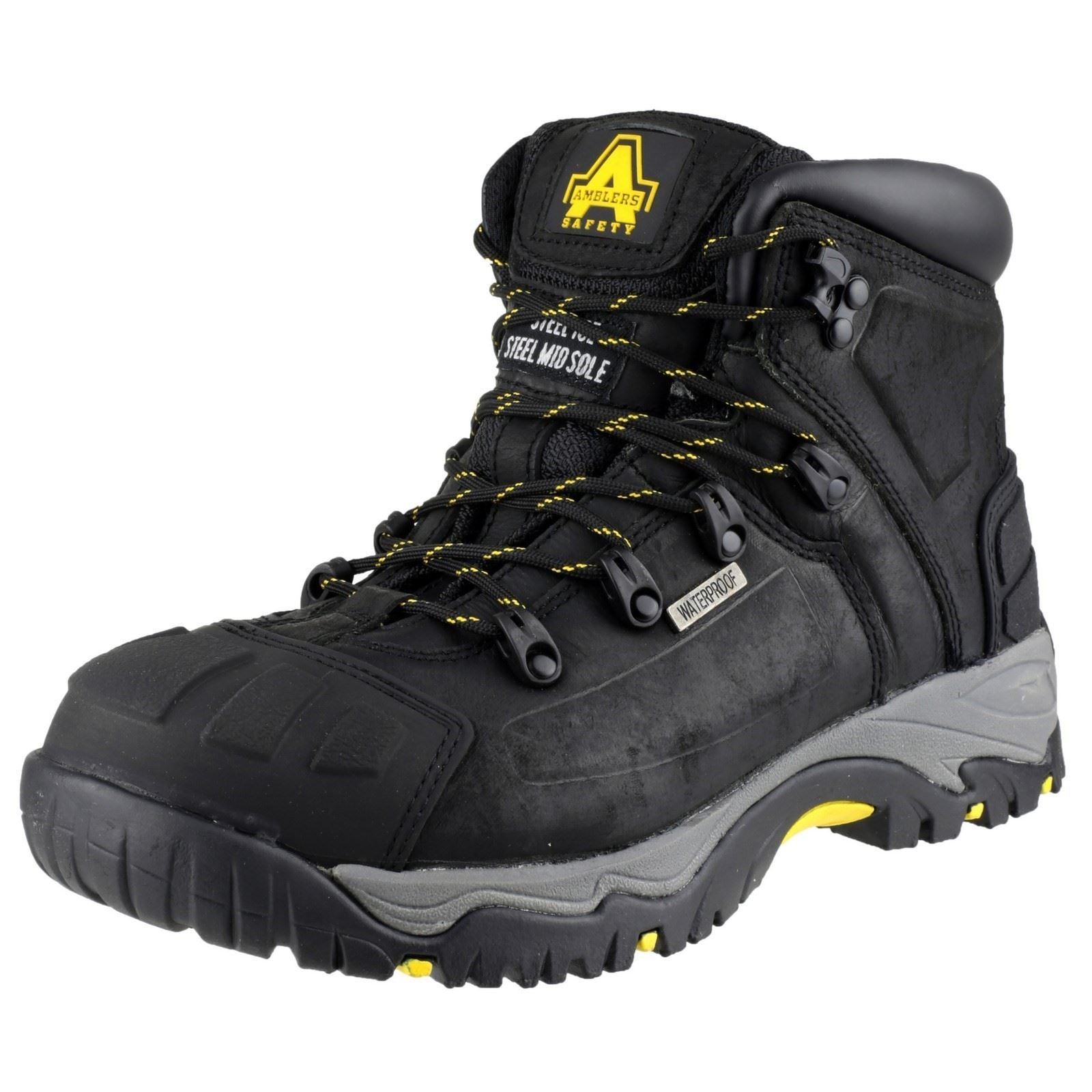 Amblers Safety  Bottes De Sécurité En Cuir Noires Fs32