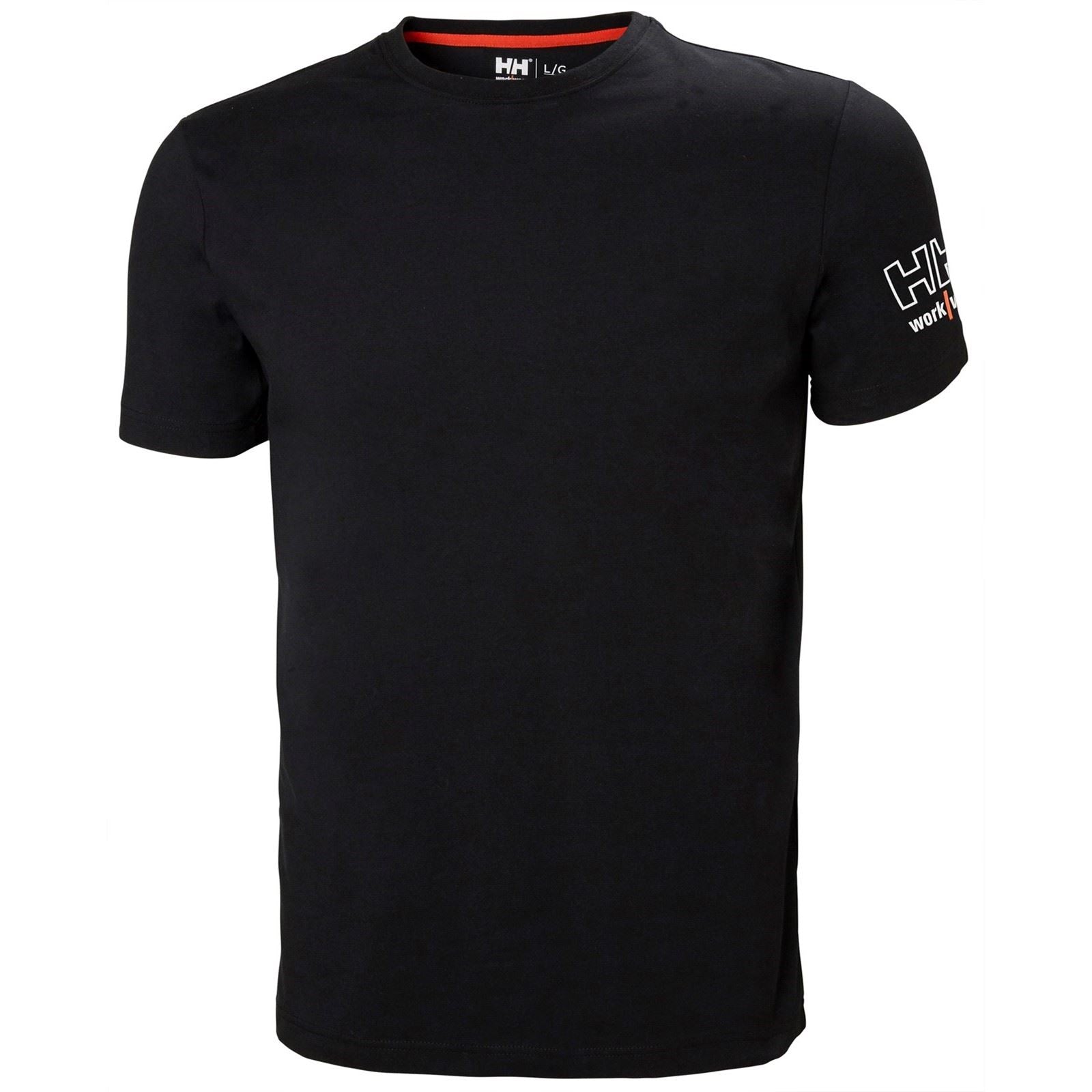 Helly Hansen Workwear Kensington T-Shirts À Manches Courtes Noirs En Coton Pour Hommes