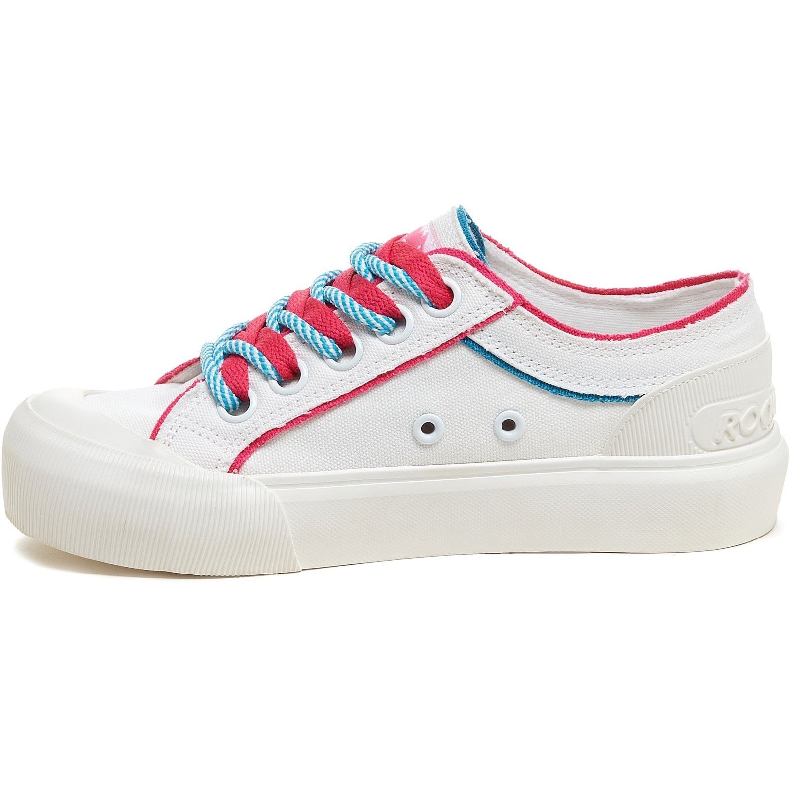 Rocket Dog Jazzin Plus Eighties 12A Baskets Blanches En Coton Pour Femmes