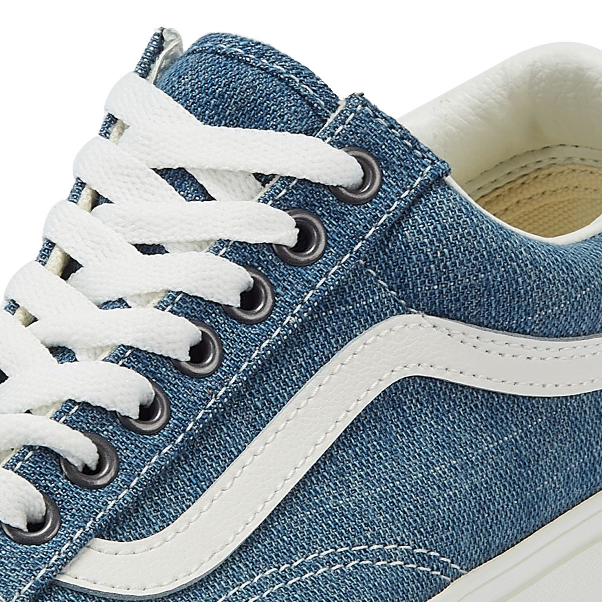 Vans Old Skool Baskets En Denim Bleu/Blanc À Motif En Filigrane