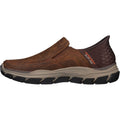 Skechers Respected Elgin Chaussures Mocassins Pour Homme En Cuir Marron Foncé