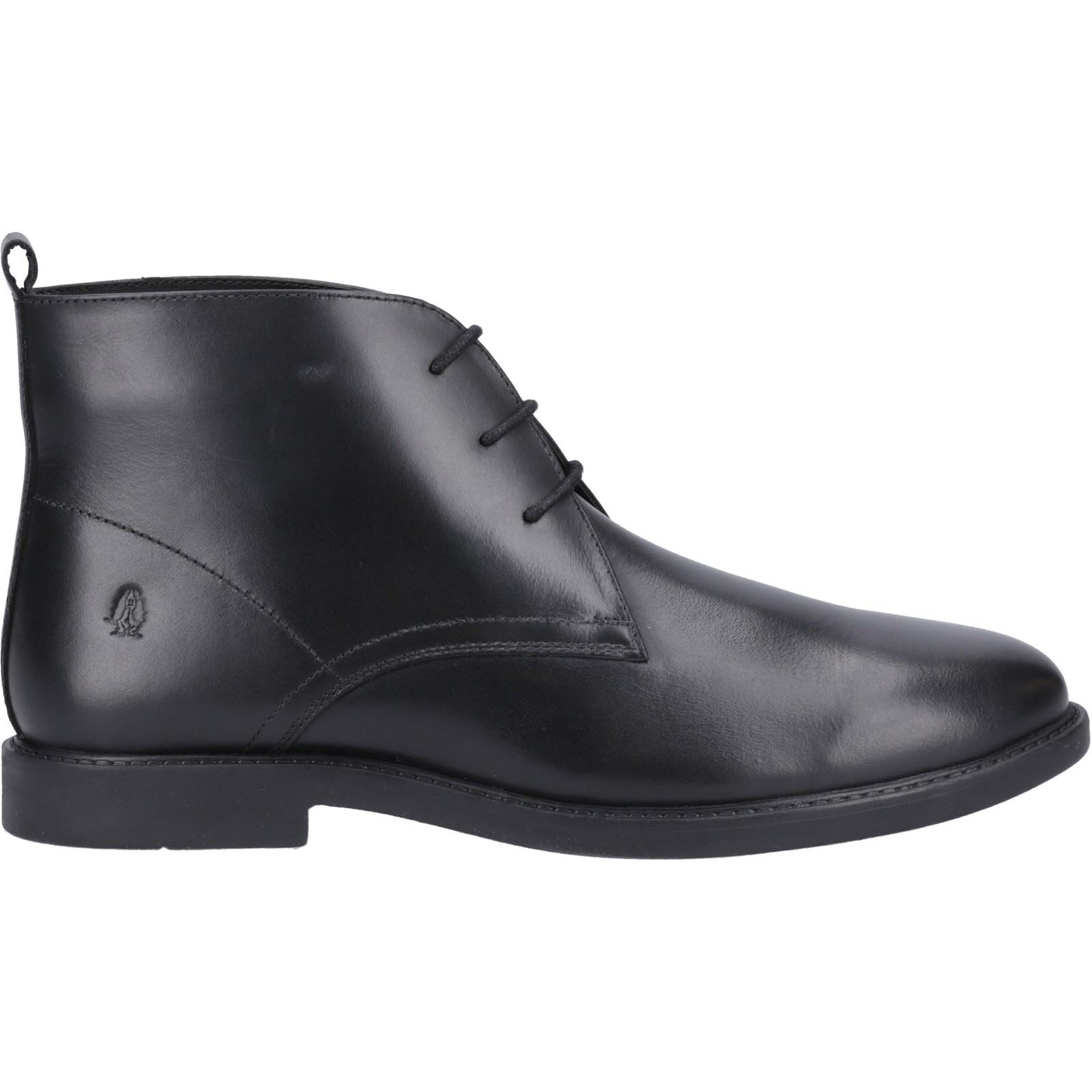 Hush Puppies Tate Senior Bottes Noires En Cuir Pour Garçons