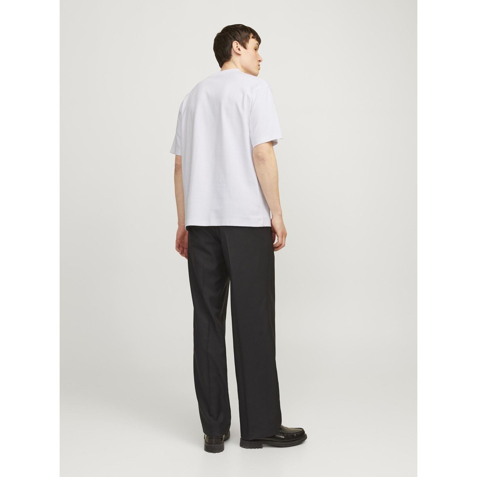 Jack & Jones Chad Branding T-Shirts Blancs À Manches Courtes En Coton Pour Hommes