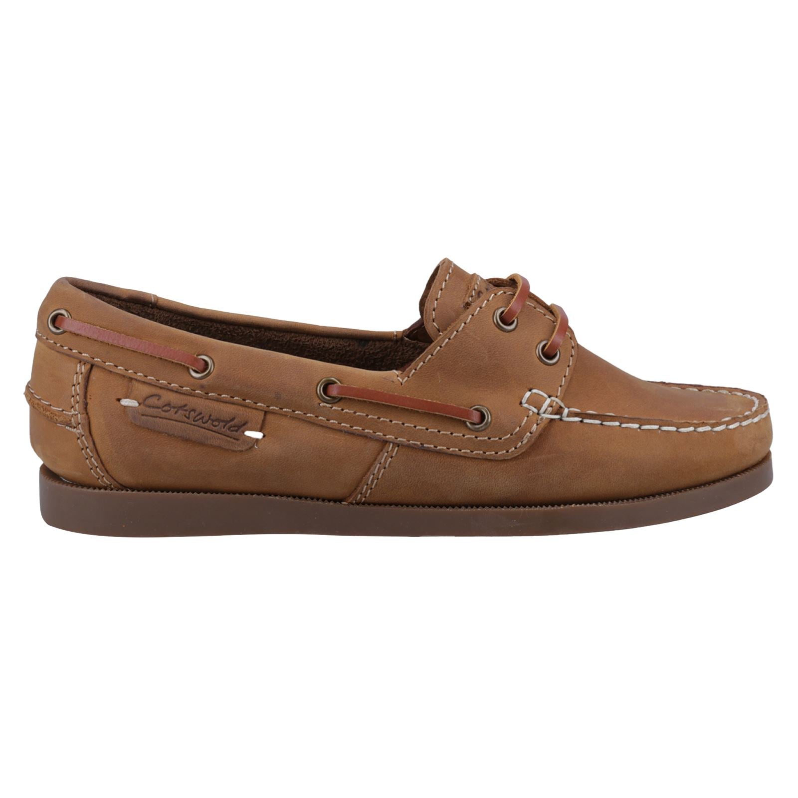 Cotswold Waterlane Chaussures Bateau En Cuir Pour Femmes Couleur Chameau