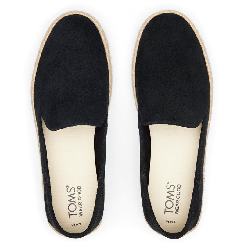 TOMS Carolina 100% Vache Espadrilles Noires Pour Femmes