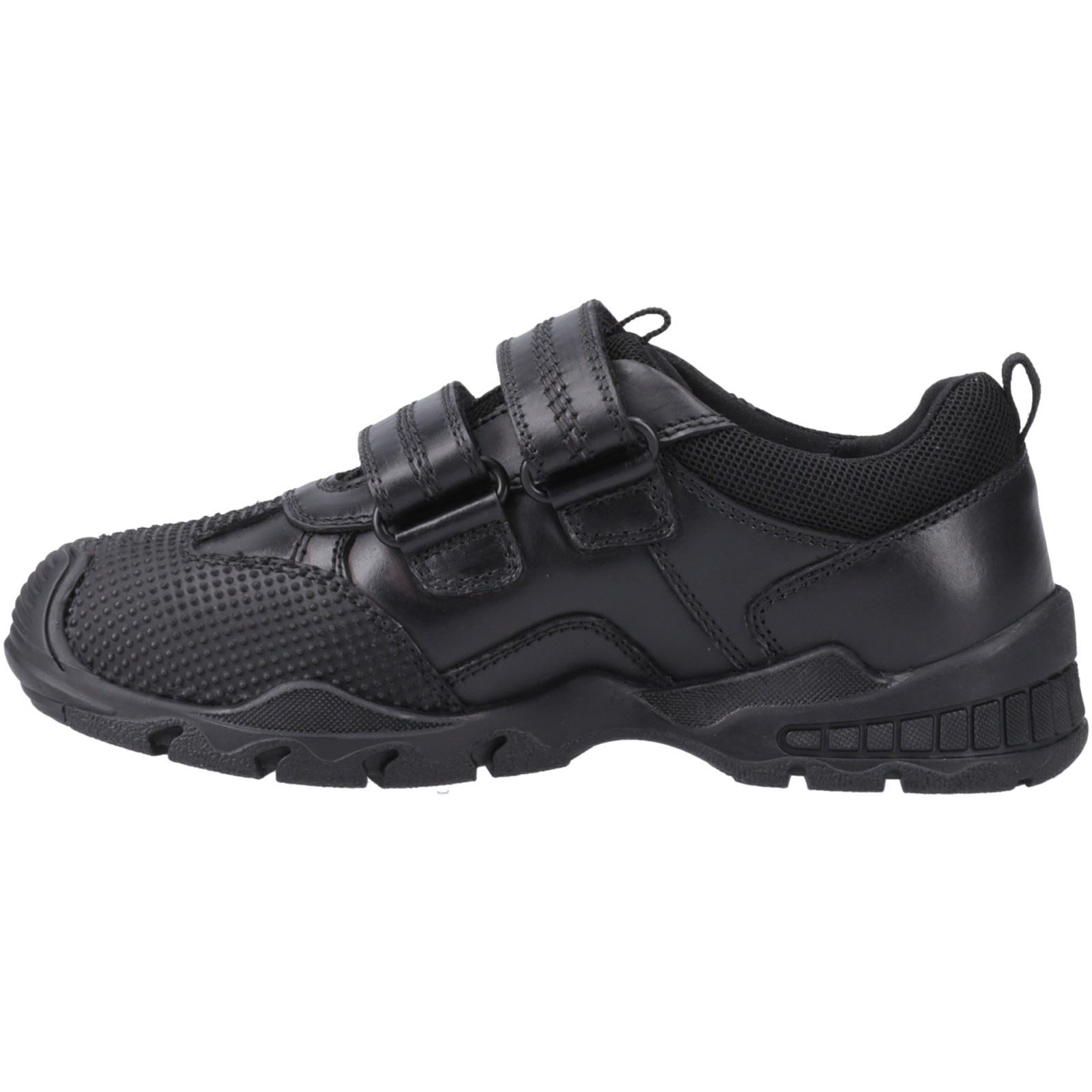 Hush Puppies Tristen Chaussures Noires Pour Garçons En Cuir