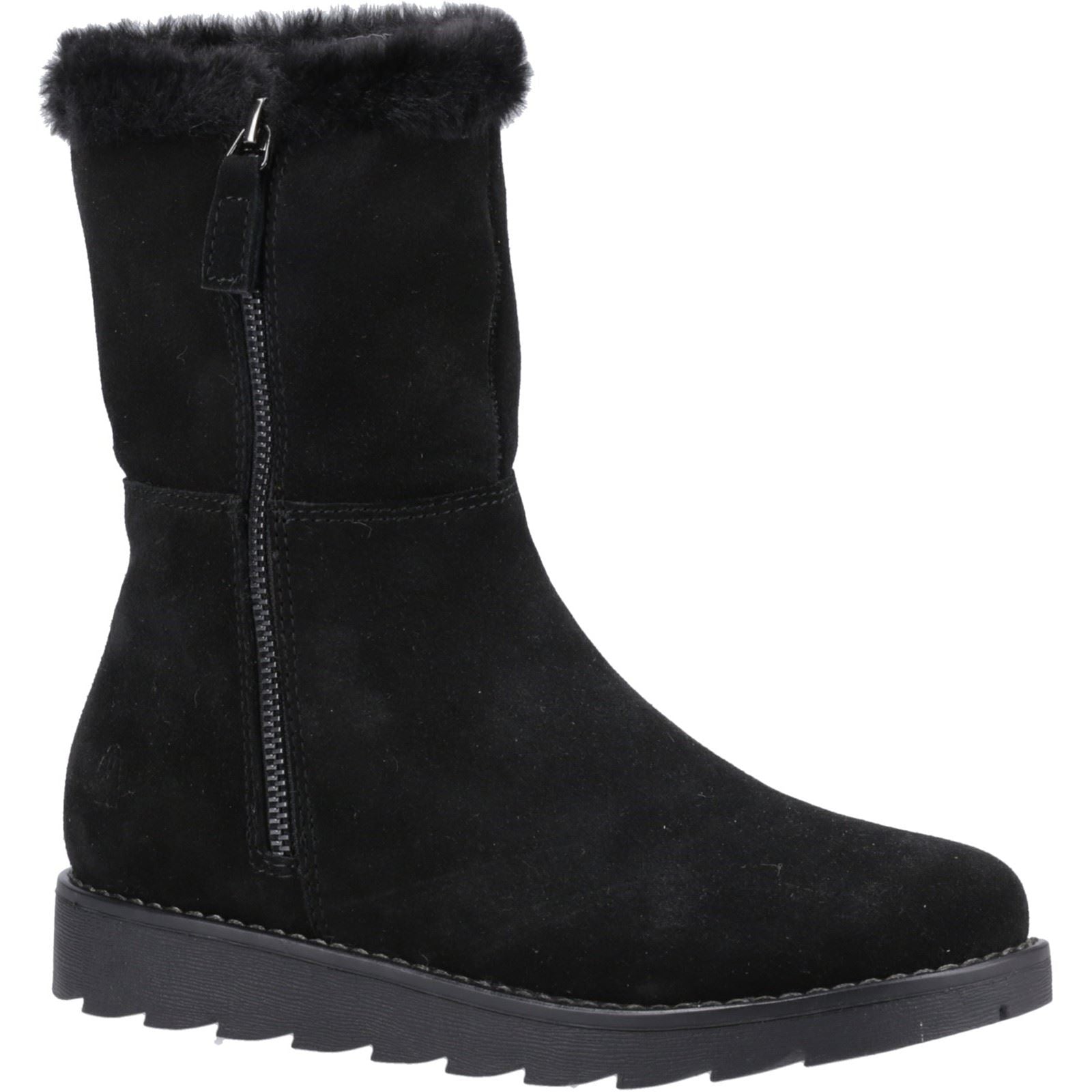 Hush Puppies Mary Bottes Noires Pour Femmes En Suède