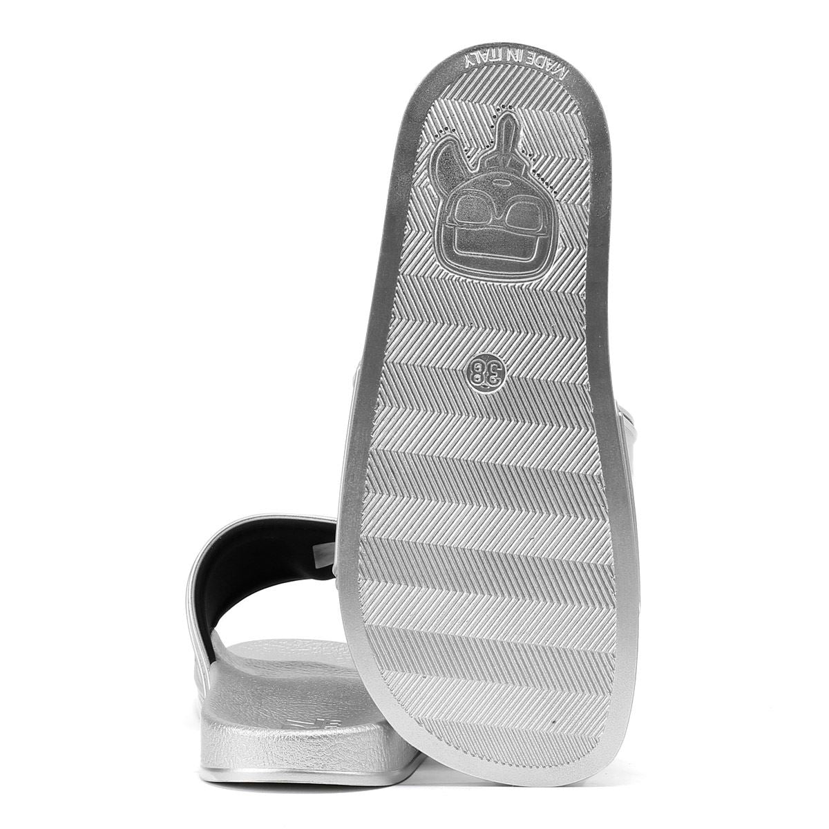 Karl Lagerfeld Kondo 2.0 Karl NFT Sandales Argentées Pour Femmes