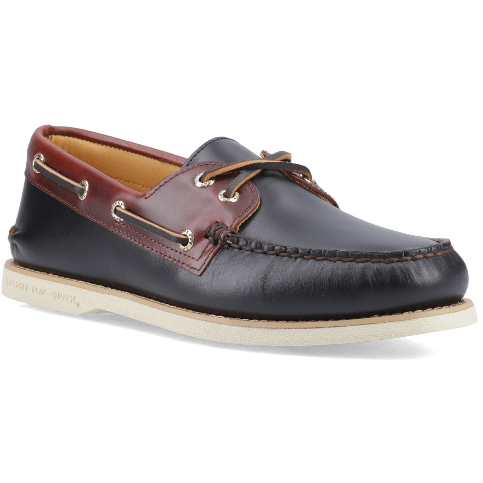 Sperry Authentic Gold Cup Chaussures Bateau Pour Hommes En Cuir Noir/Marron
