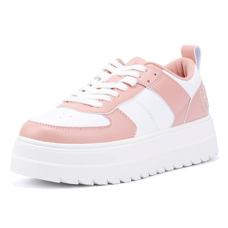 Hugo Lyssa Tennis Baskets Blanches En Cuir Pour Femmes