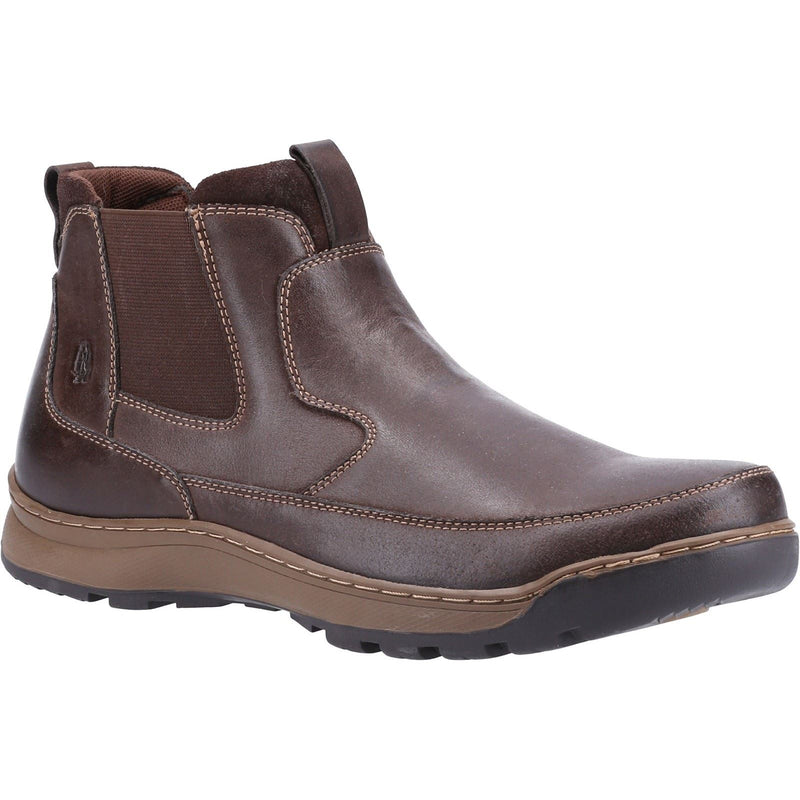 Hush Puppies Gavin Bottes En Cuir Marron Pour Homme