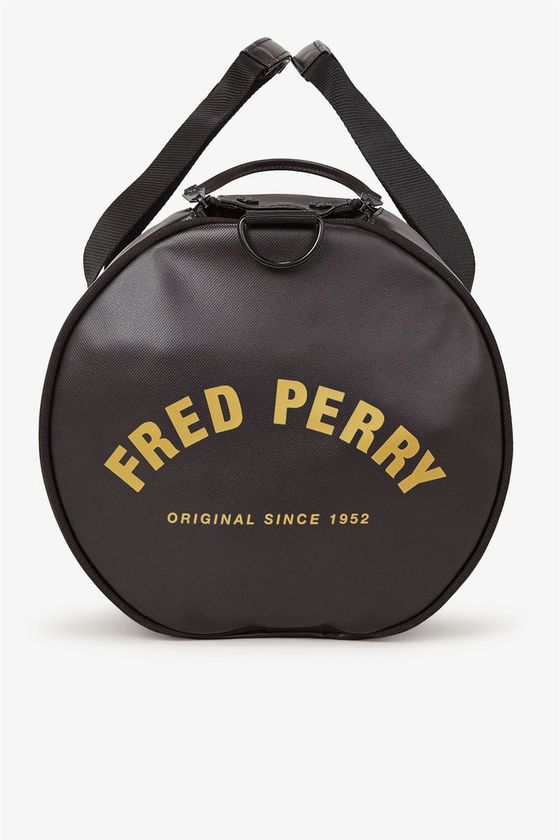 Fred Perry Tonal Classic Barrel Sac Croisé Noir/Or En Polyester