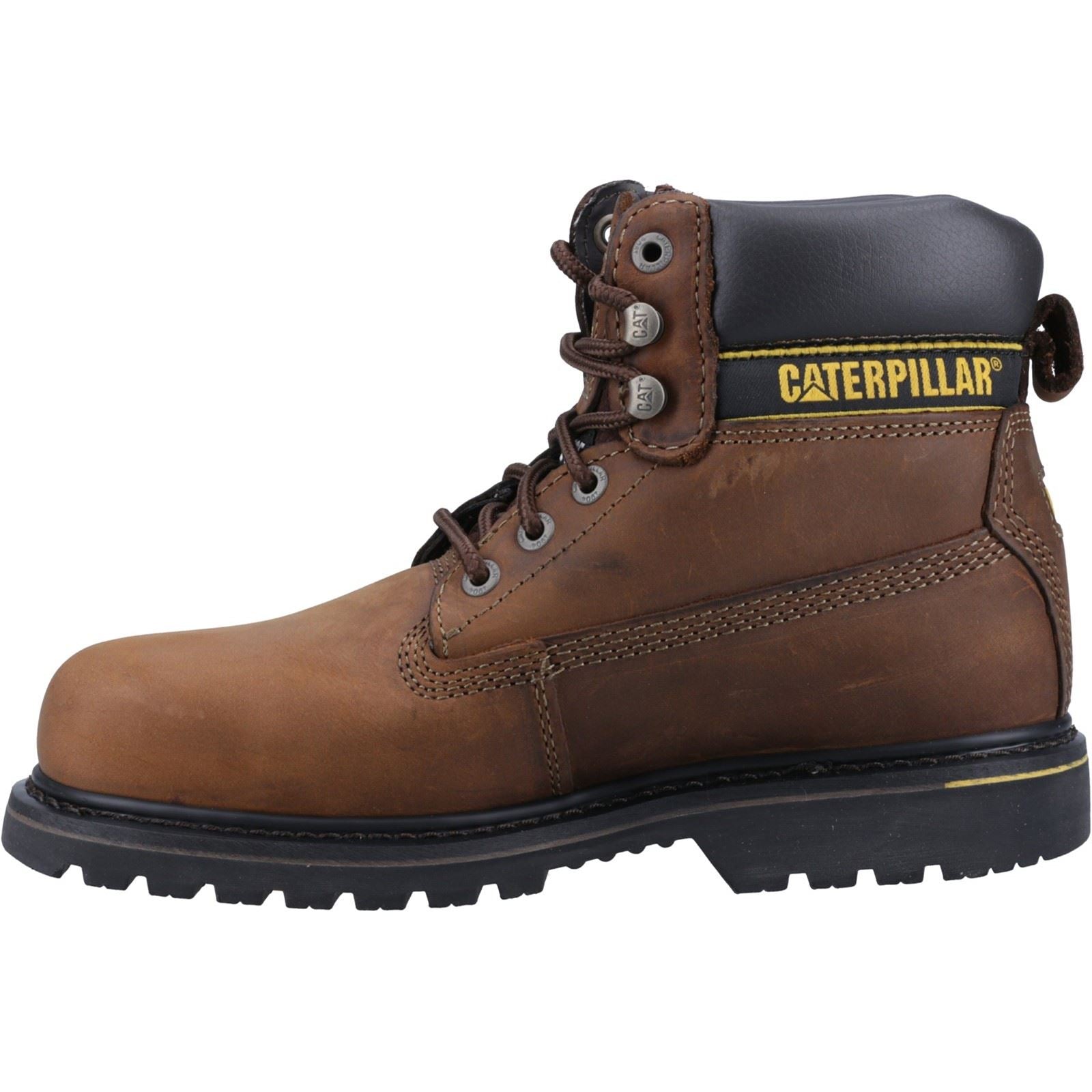 Caterpillar  Bottines De Sécurité En Cuir Marron Holton