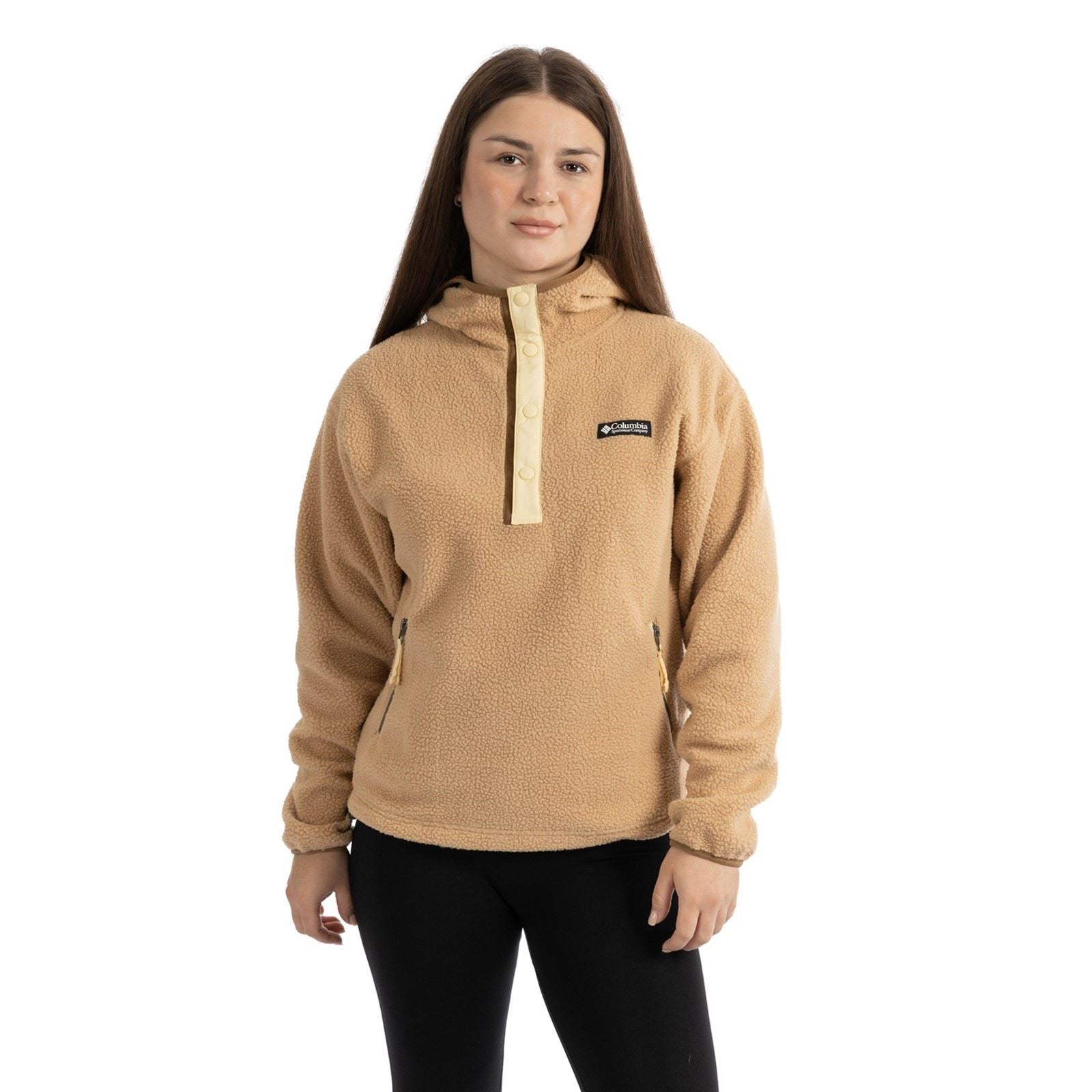 Columbia Helvetia II Hoodie Sweat À Capuche Marron En Polyester Pour Femmes