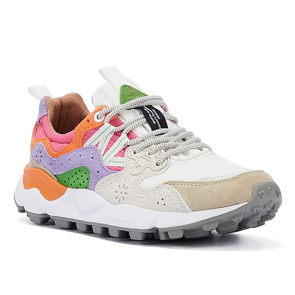 Flower Mountain Yamano 3 Baskets En Daim Blanc/Rose Pour Femmes