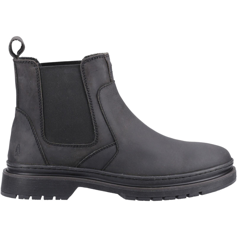 Hush Puppies Jamie Bottes En Cuir Noires Pour Hommes
